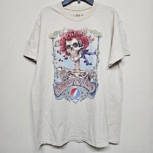 Grateful Dead Skull Roses Liquid Blue Graphic T Shirt‎ Medium